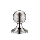 FCH08BPN - Zoo Hardware Queen Anne Ringed Knob 32mm rose dia. Polished Nickel