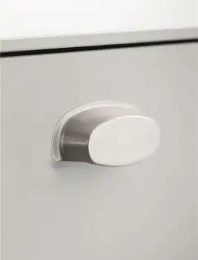 Click Here To Enlarge This Photo Of Furnipart 'Pharma' Cup Pull L95mm / C64mm - Inox Look (534360064-66)