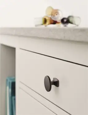 Click Here To Enlarge This Photo Of Furnipart 'Classic' Cabinet Knob D34mm - Antique Brown (536460034-23)
