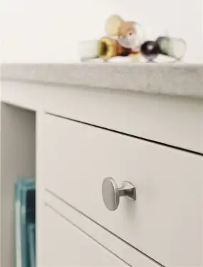 Click Here To Enlarge This Photo Of Furnipart 'Classic' Cabinet Knob D34mm - Inox Look (536460034-66)