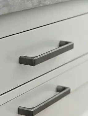 Click Here To Enlarge This Photo Of Furnipart 'Fold' Cabinet Pull L170mm / C160mm - Antique Grey (537960160-22)