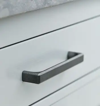 Click Here To Enlarge This Photo Of Furnipart 'Fold' Cabinet Pull L170mm / C160mm - Antique Grey (537960160-22)