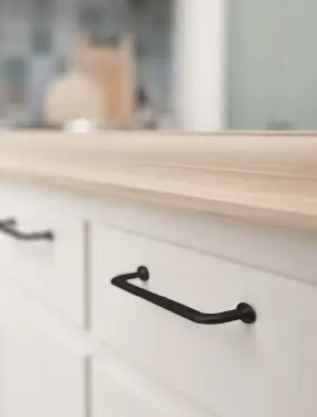 Click Here To Enlarge This Photo Of Furnipart 'U-Turn' Cabinet Pull L187mm / C160mm - Matt Black (540760160-99)