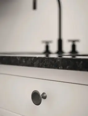 Click Here To Enlarge This Photo Of Furnipart 'Bell' Cabinet Knob D42mm - Antique Grey (540860042-22)