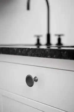 Click Here To Enlarge This Photo Of Furnipart 'Bell' Cabinet Knob D42mm - Antique Grey (540860042-22)