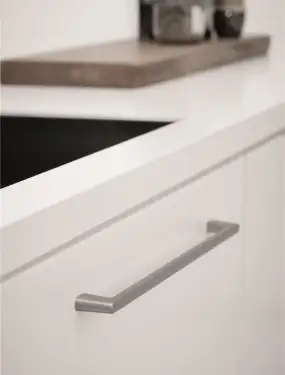 Click Here To Enlarge This Photo Of Furnipart 'Diner' Cabinet Pull L180mm / C160mm - Inox Look (541360160-66)