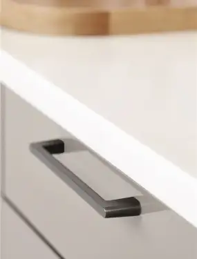 Click Here To Enlarge This Photo Of Furnipart 'Diner' Cabinet Pull L180mm / C160mm - Brushed Anthracite (541360160-91S)