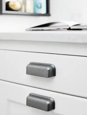 Click Here To Enlarge This Photo Of Furnipart 'Port' Cup Pull L112mm - Antique Grey (542760096-22)