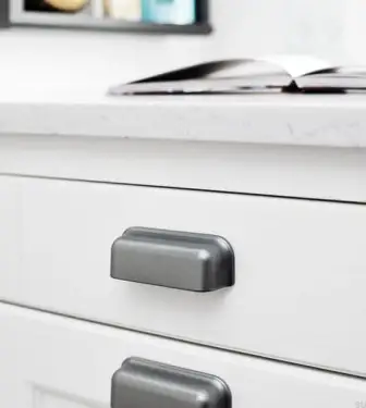 Click Here To Enlarge This Photo Of Furnipart 'Port' Cup Pull L112mm - Antique Grey (542760096-22)