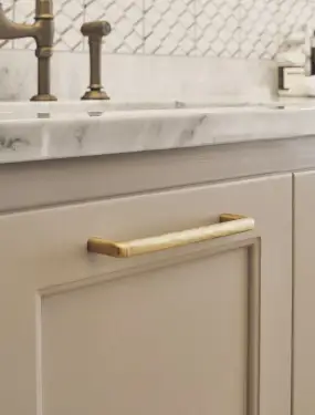 Click Here To Enlarge This Photo Of Furnipart 'Shuffle' Cabinet Pull L172mm / C160mm - Brushed Gold (543160160-33)