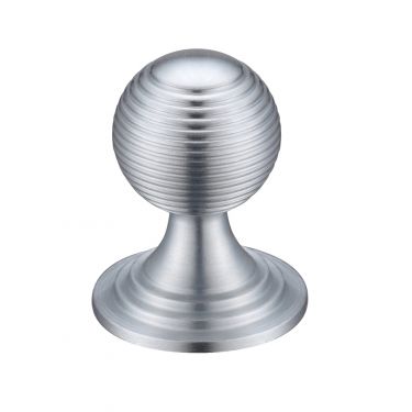 Click Here To Enlarge This Photo Of FCH08CSC - Zoo Hardware Queen Anne Ringed Knob 38mm rose dia. Satin Chrome