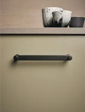 Click Here To Enlarge This Photo Of Furnipart 'Pillar' Cabinet Pull L175mm / C160mm - Matt Black (547620160-99)