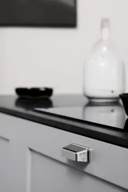 Click Here To Enlarge This Photo Of Furnipart 'Equester' Cup Pull L78mm / C64mm - Bright Nickel (548420064-06)