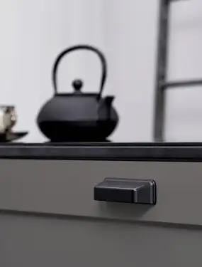Click Here To Enlarge This Photo Of Furnipart 'Equester' Cup Pull L78mm / C64mm - Matt Black (548420064-99)