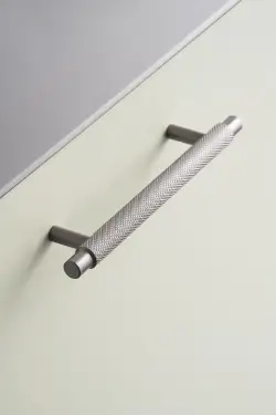 Click Here To Enlarge This Photo Of Furnipart 'Manor' Knurled Cabinet Pull L182mm / C128mm - Inox Look (548920128-66)