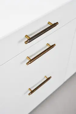 Click Here To Enlarge This Photo Of Furnipart 'Manor' Knurled Cabinet Pull L246mm / C192mm - Antique Brass (548920192-39)
