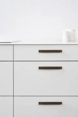 Click Here To Enlarge This Photo Of Furnipart 'Manor' Knurled Cabinet Pull with Backplate L190mm / C128mm - Antique Brass (549020128-39)