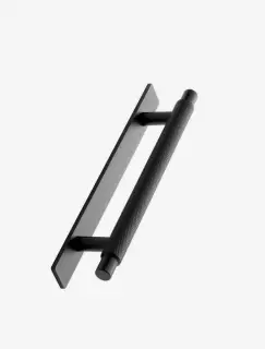 Furnipart 'Manor' Cabinet Pull with Backplate L190mm / C128mm - Matt Black (549020128-99)