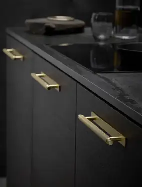 Click Here To Enlarge This Photo Of Furnipart 'Manor' Cabinet Pull with Backplate L254mm / C192mm - Gold (549020192-34)