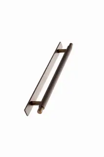 Furnipart 'Manor' Knurled Cabinet Pull with Backplate L254mm / C192mm - Antique Brass (549020192-39)