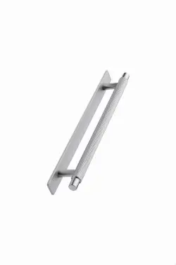 Click Here To Enlarge This Photo Of Furnipart 'Manor' Knurled Cabinet Pull with Backplate L254mm / C192mm - Inox Look (549020192-66)