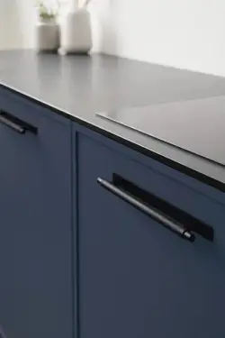 Click Here To Enlarge This Photo Of Furnipart 'Manor' Knurled Cabinet Pull with Backplate L254mm / C192mm - Matt Black (549020192-99)