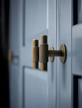 Click Here To Enlarge This Photo Of Furnipart 'Manor' Knurled T Knob L54mm - Antique Brass &lpar;549120054-39&rpar;
