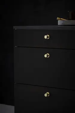 Click Here To Enlarge This Photo Of Furnipart 'Manor' Round Knurled Cabinet Knob D30mm - Gold (549220025-34)