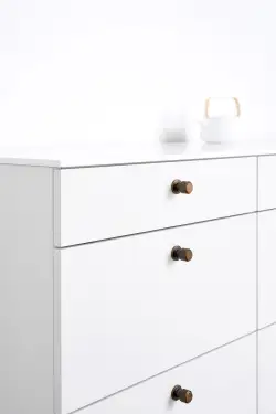 Click Here To Enlarge This Photo Of Furnipart 'Manor' Round Knurled Cabinet Knob D30mm - Antique Brass (549220025-39)