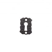 FF02 - Zoo Hardware Foxcote Foundries Standard Profile Floral Escutcheon - Black Antique