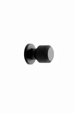 Click Here To Enlarge This Photo Of Furnipart 'Manor' Round Knurled Cabinet Knob D30mm - Matt Black (549220025-99)