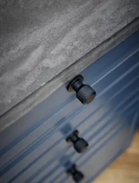 Click Here To Enlarge This Photo Of Furnipart 'Manor' Round Knurled Cabinet Knob D30mm - Matt Black (549220025-99)