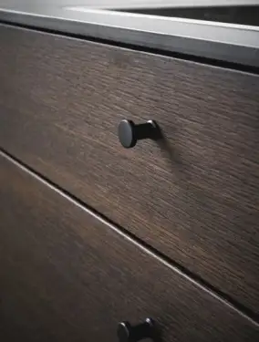 Click Here To Enlarge This Photo Of Furnipart 'Gate' Cabinet Knob D18.2mm - Matt Black (549820018-99)