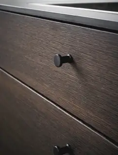 Furnipart 'Gate' Cabinet Knob D18.2mm - Matt Black (549820018-99)