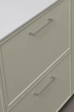 Click Here To Enlarge This Photo Of Furnipart 'Equester' Cabinet Pull L172mm / C160mm - Bright Nickel (552220160-06)