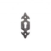 FF03 - Zoo Hardware Foxcote Foundries Standard Profile Fleur De Lys Escutcheon - Black Antique