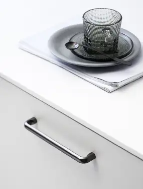 Click Here To Enlarge This Photo Of Furnipart 'Carve' Cabinet Pull L180mm / C160mm - Brushed Anthracite (552520160-91)