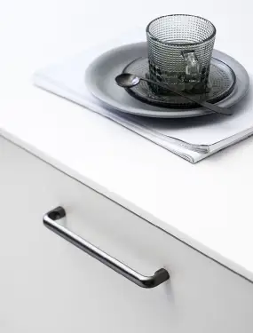 Click Here To Enlarge This Photo Of Furnipart 'Carve' Cabinet Pull L180mm / C160mm - Brushed Anthracite (552520160-91)
