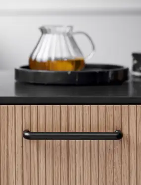 Click Here To Enlarge This Photo Of Furnipart 'Carve' Cabinet Pull L333mm / C320mm - Matt Black (552520320-99)
