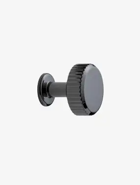 Click Here To Enlarge This Photo Of Furnipart 'Villa' Round Cabinet Knob D30mm - Black Nickel (552920030-70)