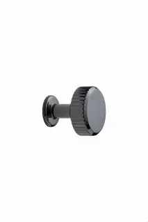 Furnipart 'Villa' Round Cabinet Knob D30mm - Black Nickel (552920030-70)