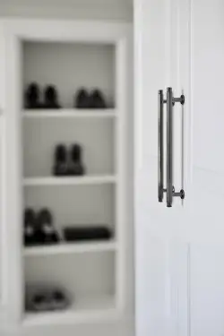 Click Here To Enlarge This Photo Of Furnipart 'Villa' Cabinet Pull L242mm / C192mm - Black Nickel (553020192-70)
