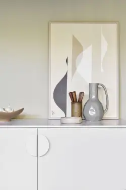 Click Here To Enlarge This Photo Of Furnipart 'Horizon' Cabinet Pull Large L140mm / C64mm - Matt White (553120064-0500)