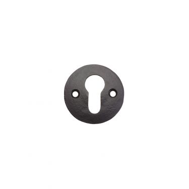 Click Here To Enlarge This Photo Of FF08 - Zoo Hardware Foxcote Foundries Euro Profile Escutcheon - Black Antique
