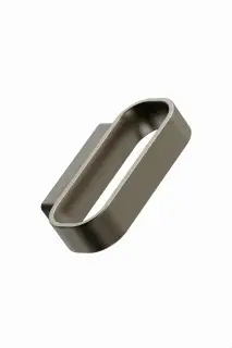 Furnipart 'Race' Cabinet Pull L64mm / C32mm - Dark Brown Oak/Brushed Brass (557120032-056/32)