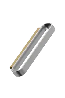 Furnipart 'Race' Cabinet Pull L128mm / C96mm - Clear Lacquered Oak/Inox Look (557120096-052/66)