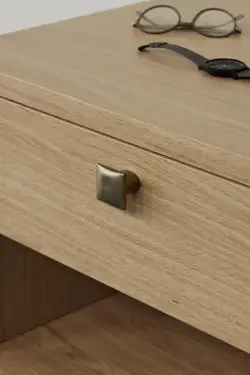 Click Here To Enlarge This Photo Of Furnipart 'Flow' Cabinet Knob L30mm / C16mm - Brushed Brass (557320016-32)