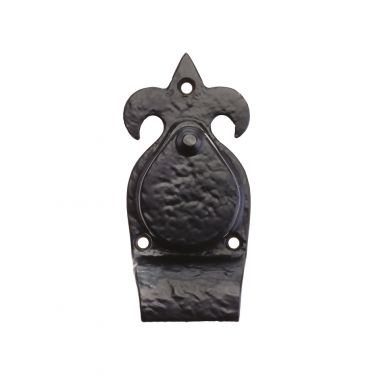 Click Here To Enlarge This Photo Of FF10 - Zoo Hardware Foxcote Foundries Fleur De Lys Rim Cylinder Cover - Black Antique