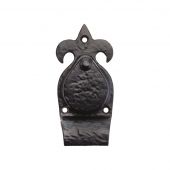 FF10 - Zoo Hardware Foxcote Foundries Fleur De Lys Rim Cylinder Cover - Black Antique
