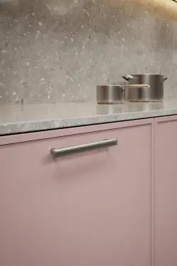 Click Here To Enlarge This Photo Of Furnipart 'Flow' Cabinet Pull L196mm / C160mm - Inox Look (557320160-66)